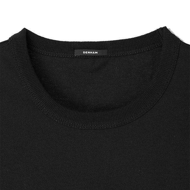 DENHAM デンハム AMERICANA SCISSOR TEE HCJ シザーロゴ刺繍 Tシャツ 黒 白 半袖Tシャツ メンズ
