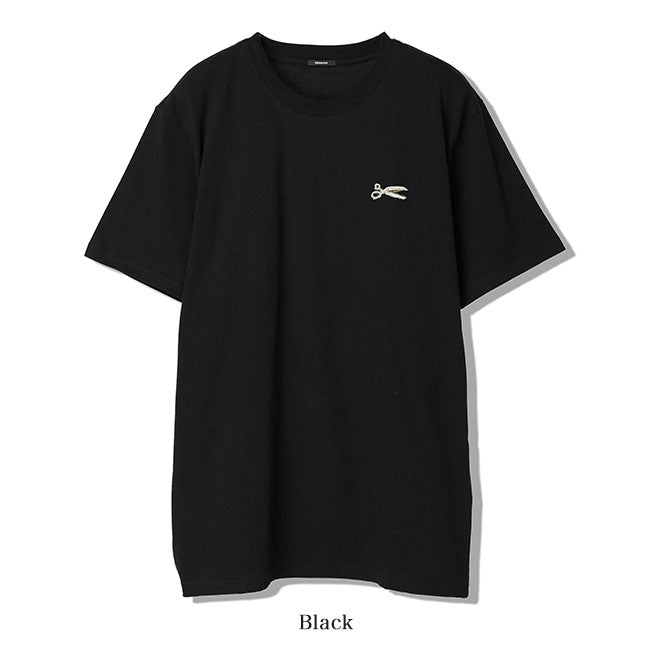 DENHAM デンハム WRIGHT REG TEE CJ シザーロゴ グラフィックTシャツ 黒 白 半袖Tシャツ メンズ