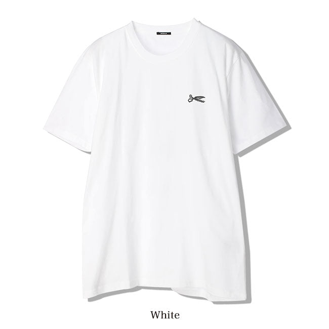 DENHAM デンハム WRIGHT REG TEE CJ シザーロゴ グラフィックTシャツ 黒 白 半袖Tシャツ メンズ