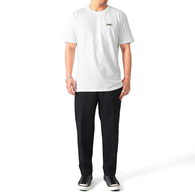 DENHAM デンハム WRIGHT REG TEE CJ シザーロゴ グラフィックTシャツ 黒 白 半袖Tシャツ メンズ