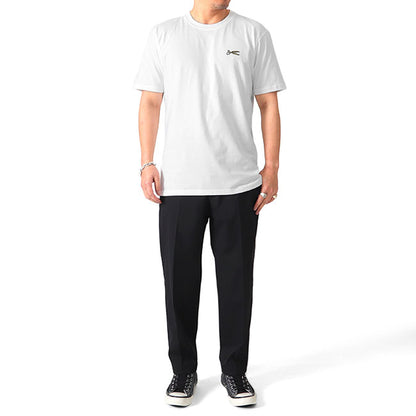 DENHAM デンハム WRIGHT REG TEE CJ シザーロゴ グラフィックTシャツ 黒 白 半袖Tシャツ メンズ