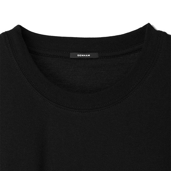 DENHAM デンハム WRIGHT REG TEE CJ シザーロゴ グラフィックTシャツ 黒 白 半袖Tシャツ メンズ