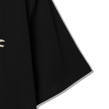 DENHAM デンハム WRIGHT REG TEE CJ シザーロゴ グラフィックTシャツ 黒 白 半袖Tシャツ メンズ