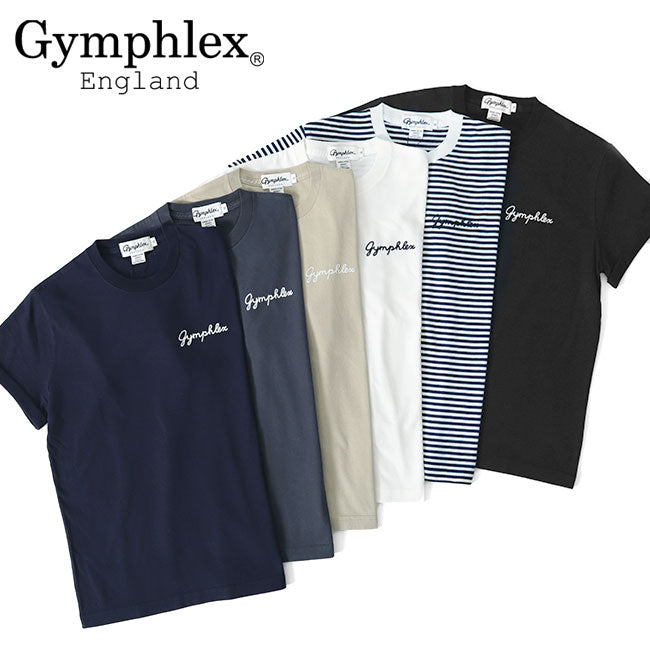 GYMPHLEX ジムフレックス ロゴ刺繍Tシャツ J-1155 CH 半袖Tシャツ (メンズ レディース)