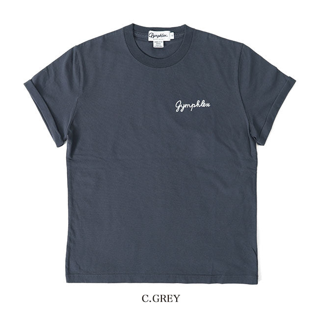 GYMPHLEX ジムフレックス ロゴ刺繍Tシャツ J-1155 CH 半袖Tシャツ (メンズ レディース)
