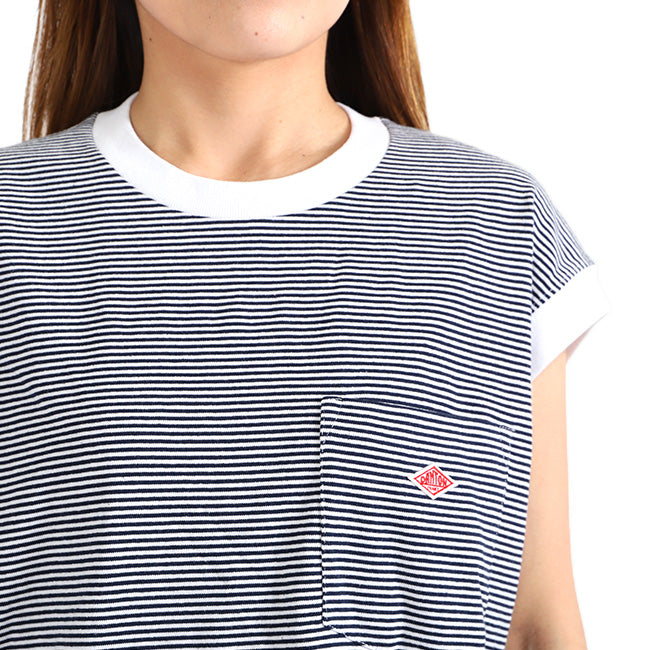 DANTON ダントン オーバーサイズ ノースリーブTシャツ JD-9173 カットソー (レディース)
