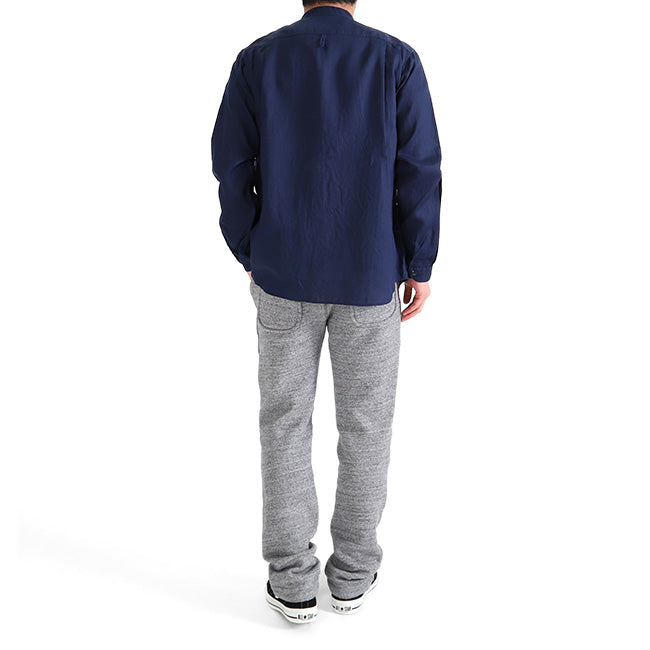 DANTON ダントン バンドカラー リネンシャツ JD-3607 KLS ノーカラー 長袖シャツ メンズ
