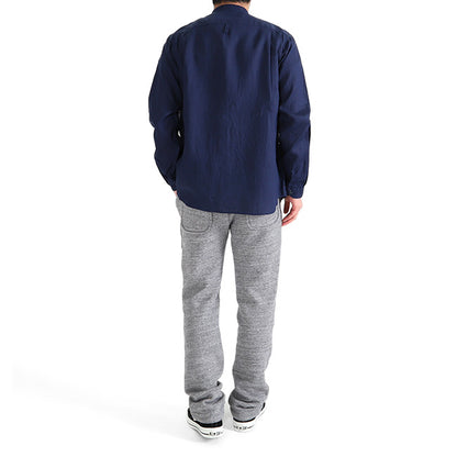 DANTON ダントン バンドカラー リネンシャツ JD-3607 KLS ノーカラー 長袖シャツ メンズ