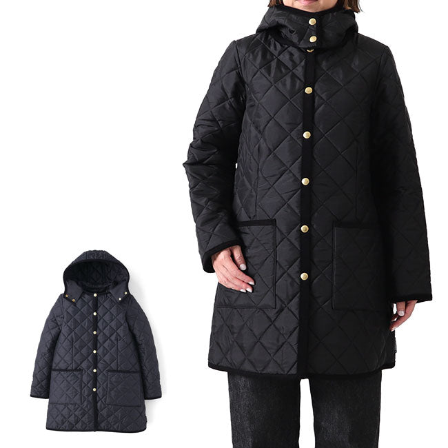 Traditional Weatherwear トラディショナルウェザーウェア ARKLEY アークリー フード付き ノーカラー キルトジャケット L212APQCO0167AA レディース