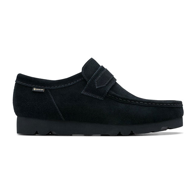 CLARKS クラークス WallaLoafer GTX ゴアテックス スエード ワラローファー 26177991 黒 ブラック ワラビーシューズ メンズ