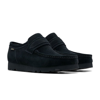 CLARKS クラークス WallaLoafer GTX ゴアテックス スエード ワラローファー 26177991 黒 ブラック ワラビーシューズ メンズ