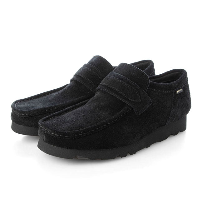 CLARKS クラークス WallaLoafer GTX ゴアテックス スエード ワラローファー 26177991 黒 ブラック ワラビーシューズ メンズ