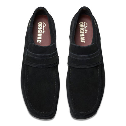 CLARKS クラークス WallaLoafer GTX ゴアテックス スエード ワラローファー 26177991 黒 ブラック ワラビーシューズ メンズ