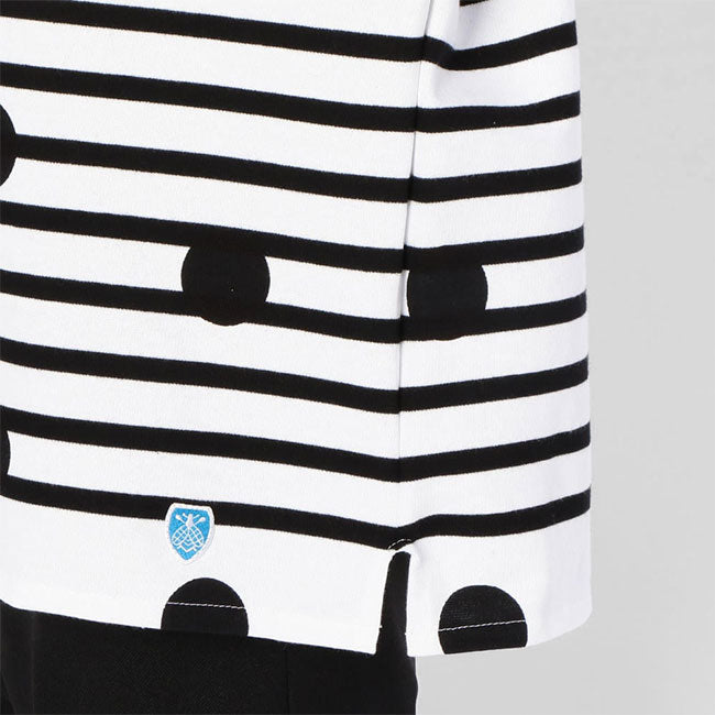 ORCIVAL オーシバル ドット柄 ラッセルフレンチセーラー ドロップショルダーTシャツ 6819 ロンT 水玉 (レディース)