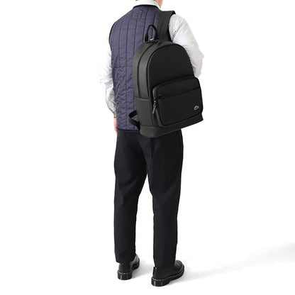 LACOSTE ラコステ L.12.12 PVC ミニロゴ バックパック NH2549P 黒 デイパック リュックサック
