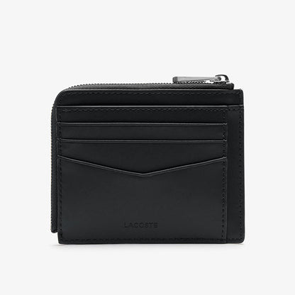 LACOSTE ラコステ イタリアンレザー カードケース&コインケース NH2823C 黒 ミニウォレット 財布 ギフト プレゼント