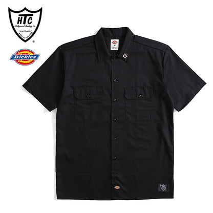 HTC × Dickies S/S WORK FLOWER ST BLK