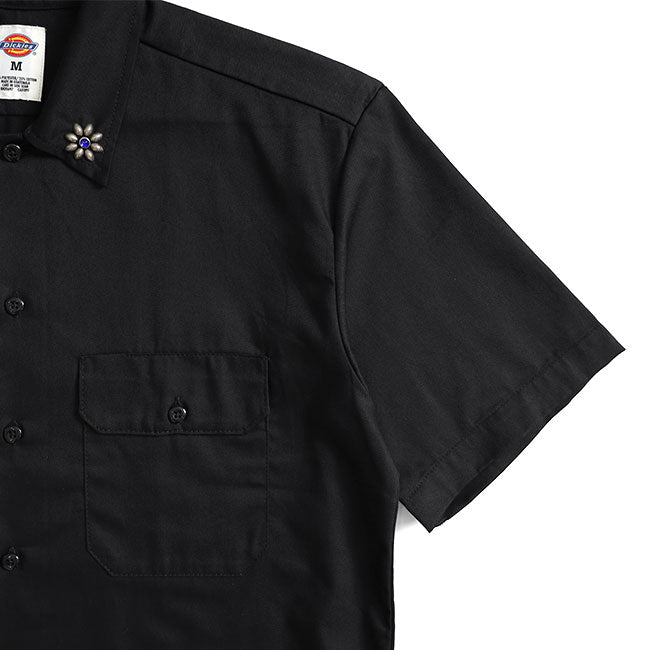 HTC × Dickies S/S WORK FLOWER ST BLK