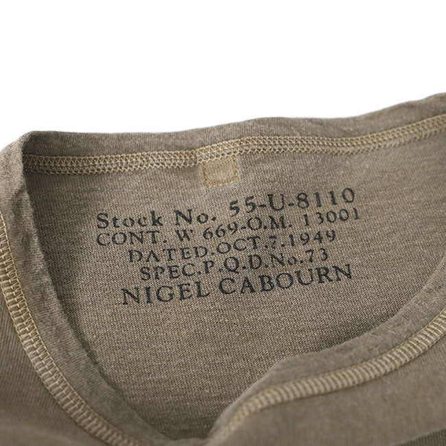Nigel Cabourn ナイジェルケーボン 40s US ガーメントダイ ロンT 80410020001 長袖Tシャツ メンズ