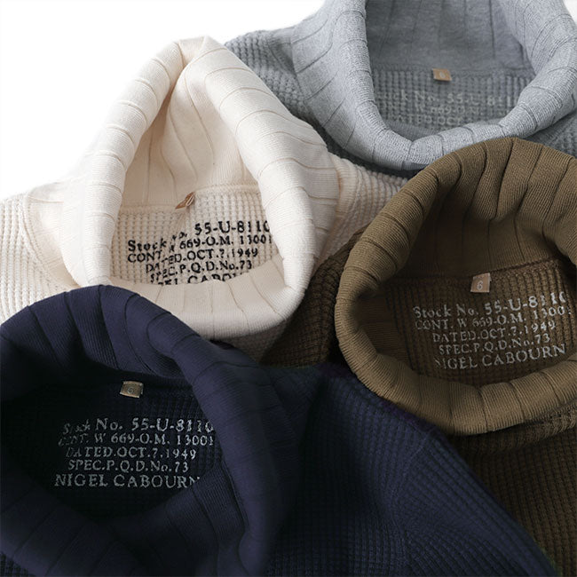 Nigel Cabourn ナイジェルケーボン タートルネック ビッグワッフル セーター 80410820025 ニット レディース
