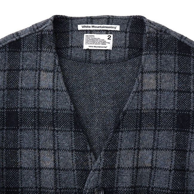 White Mountaineering CHECK KNIT GOWN WM2273527
