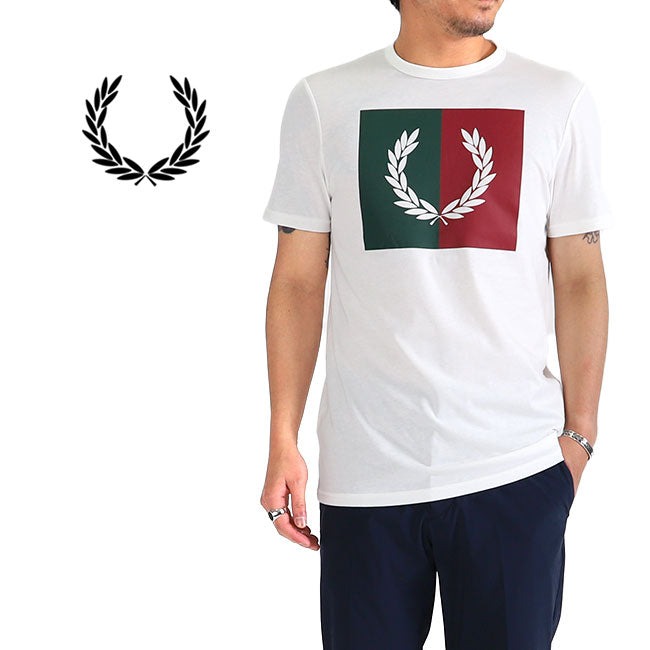 Fred Perry フレッドペリー ローレルボックス ロゴTシャツ M5592 半袖Tシャツ (メンズ)