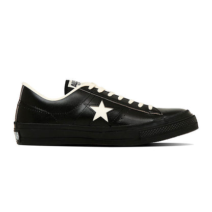 日本製 Converse コンバース ONE STAR J ワンスター レザーシューズ 33702070 黒 ブラック スニーカー メンズ レディース