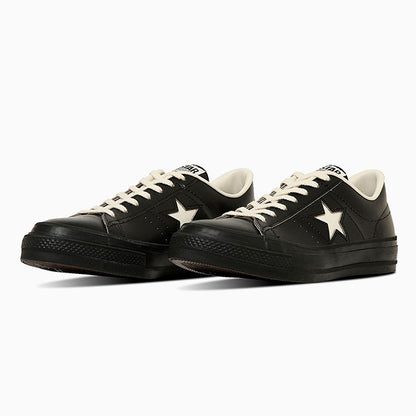 日本製 Converse コンバース ONE STAR J ワンスター レザーシューズ 33702070 黒 ブラック スニーカー メンズ レディース
