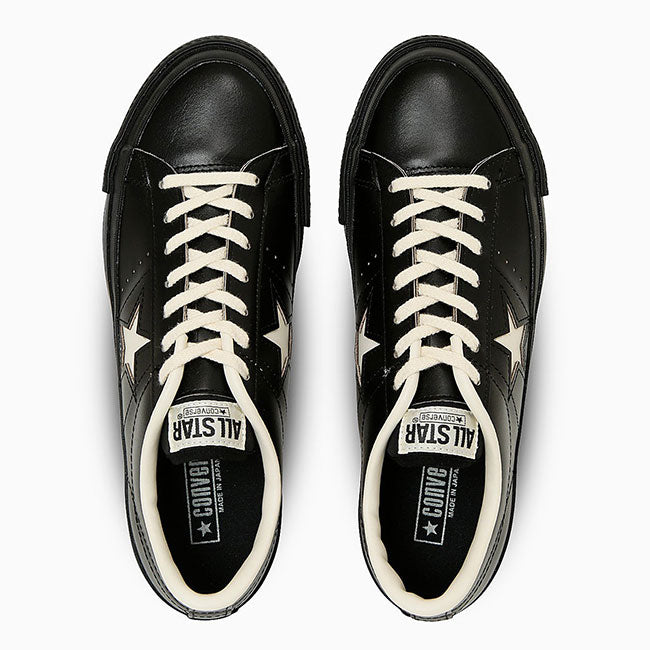 日本製 Converse コンバース ONE STAR J ワンスター レザーシューズ 33702070 黒 ブラック スニーカー メンズ レディース