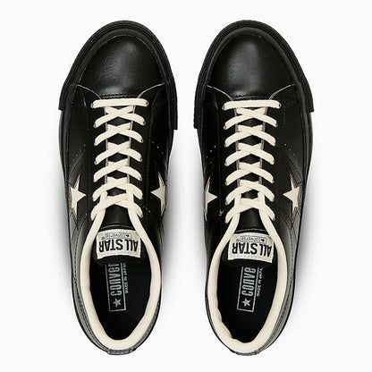 日本製 Converse コンバース ONE STAR J ワンスター レザーシューズ 33702070 黒 ブラック スニーカー メンズ レディース