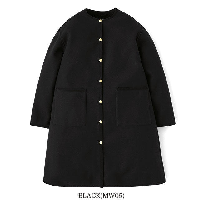 Traditional Weatherwear トラディショナルウェザーウェア ARKLEY アークリー Aライン ロング Wフェイス ジャージー ノーカラーコート L242APFCO0388MW レディース