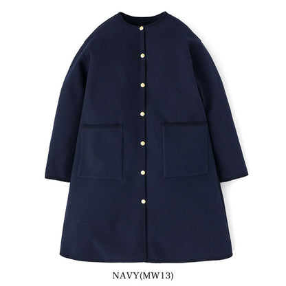 Traditional Weatherwear トラディショナルウェザーウェア ARKLEY アークリー Aライン ロング Wフェイス ジャージー ノーカラーコート L242APFCO0388MW レディース