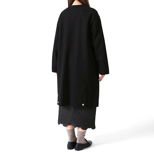 Traditional Weatherwear トラディショナルウェザーウェア ARKLEY アークリー Aライン ロング Wフェイス ジャージー ノーカラーコート L242APFCO0388MW レディース