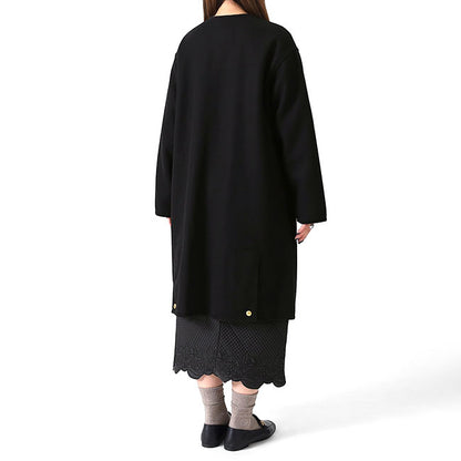 Traditional Weatherwear トラディショナルウェザーウェア ARKLEY アークリー Aライン ロング Wフェイス ジャージー ノーカラーコート L242APFCO0388MW レディース