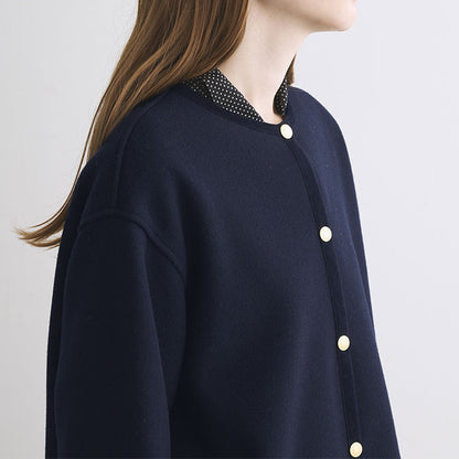 Traditional Weatherwear トラディショナルウェザーウェア ARKLEY アークリー Aライン ロング Wフェイス ジャージー ノーカラーコート L242APFCO0388MW レディース