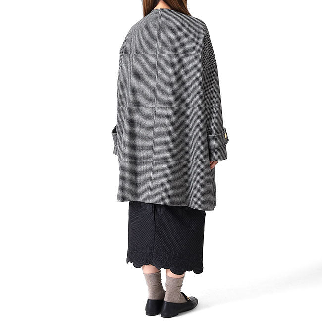 Traditional Weatherwear トラディショナルウェザーウェア MALTON マールトン チェック柄 ノーカラーコート L242KGFCO0368MH レディース