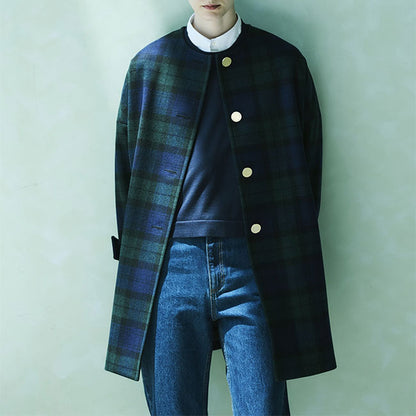 Traditional Weatherwear トラディショナルウェザーウェア MALTON マールトン チェック柄 ノーカラーコート L242KGFCO0368MH レディース