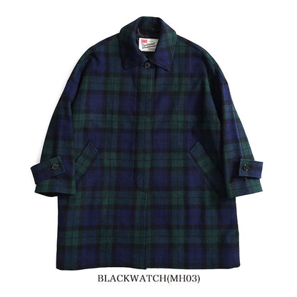 Traditional Weatherwear トラディショナルウェザーウェア MALTON マールトン チェック柄 ステンカラーコート L242KGFCO0367MH ウールコート レディース