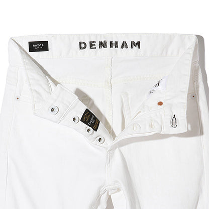 DENHAM デンハム レーザー ストレッチ ホワイトジーンズ RAZOR ASW ジーパン デニム (メンズ)