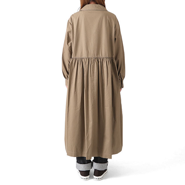 GYMPHLEX ジムフレックス コットンツイル ギャザーシャツワンピース J-1466 VTW レディース