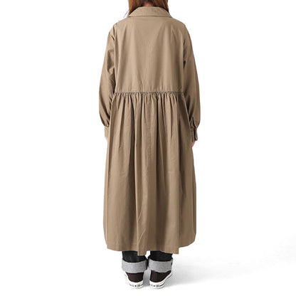 GYMPHLEX ジムフレックス コットンツイル ギャザーシャツワンピース J-1466 VTW レディース
