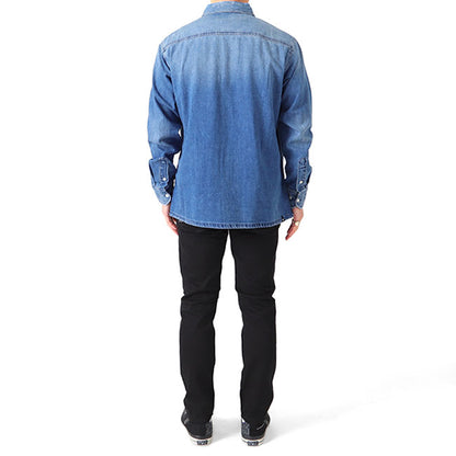 DENHAM デンハム BARK BOX SHIRT RDR オーバーサイズ ダメージ デニムシャツ 01-23-01-43 長袖シャツ メンズ