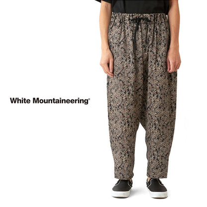White Mountaineering PAISLEY SATIN SAROUEL PANTS WM2471407