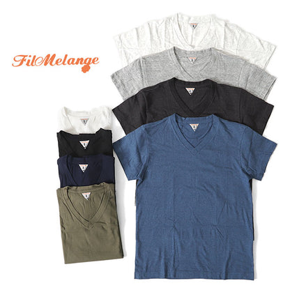 Filmelange フィルメランジェ VICTOR ビクター Vネック ポケット付きTシャツ 半袖Tシャツ