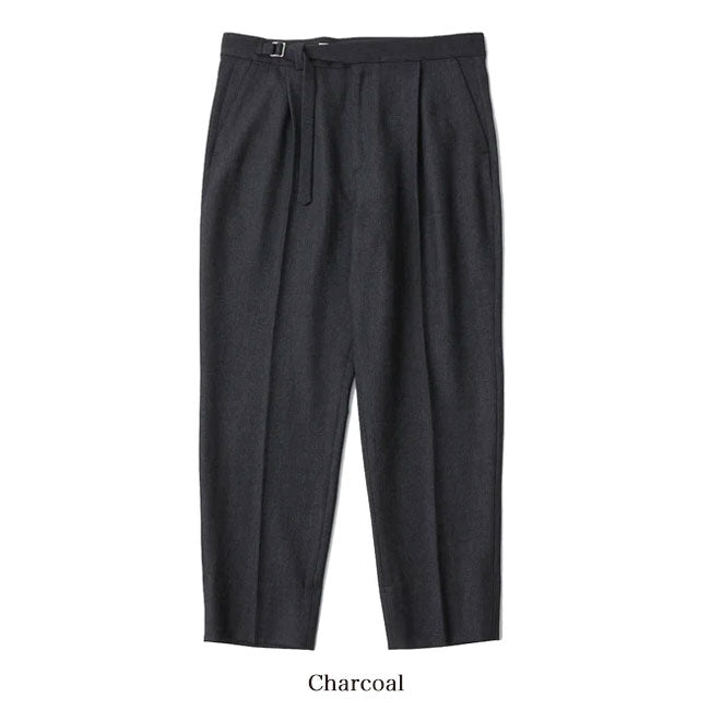 White Mountaineering TWEED WIDE TAPERED BELTED PANTS WM2273409