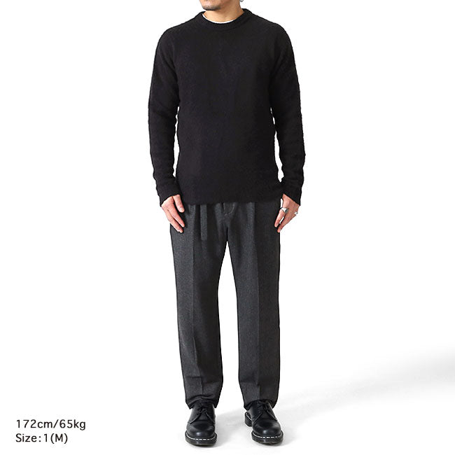 White Mountaineering TWEED WIDE TAPERED BELTED PANTS WM2273409