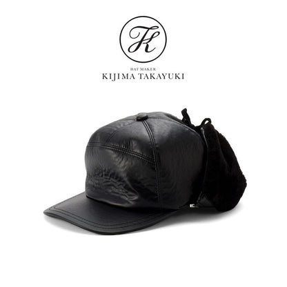 KIJIMA TAKAYUKI FAKE LEATHER CAP W-192980