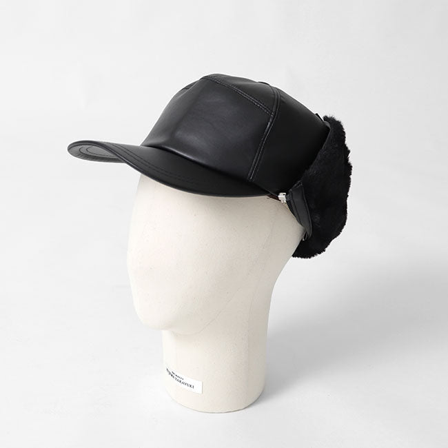 KIJIMA TAKAYUKI FAKE LEATHER CAP W-192980