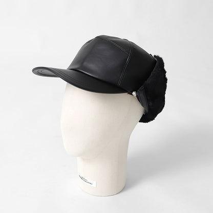 KIJIMA TAKAYUKI FAKE LEATHER CAP W-192980