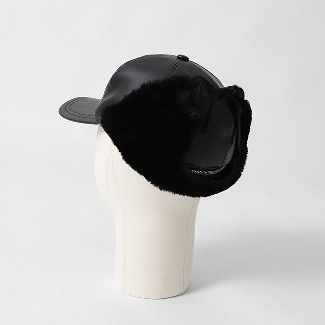 KIJIMA TAKAYUKI FAKE LEATHER CAP W-192980